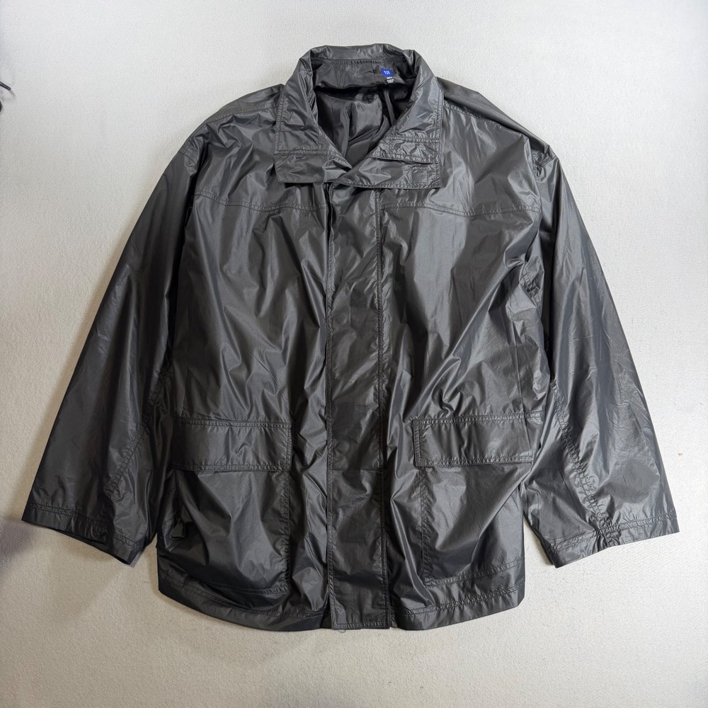 Yeezy Gap Coated Cotton Anorak Jacket Black Small Oversized 1166